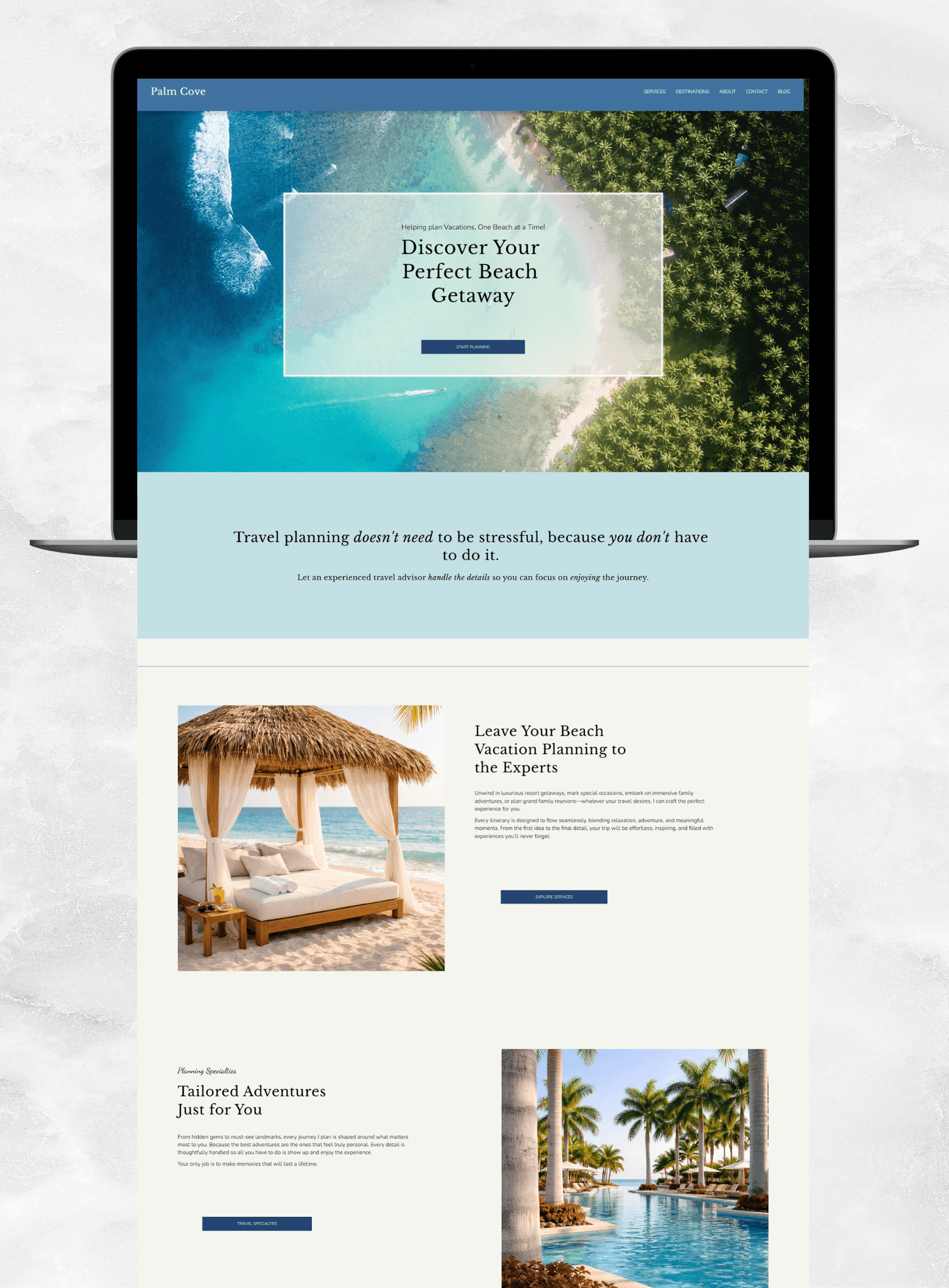 Palm Cove Website Template | Squarespace 7.1 Website Template