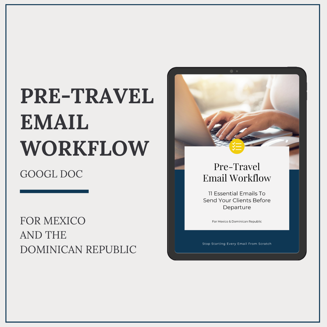 Pre-Travel Email Workflow Templates | Google Doc Template