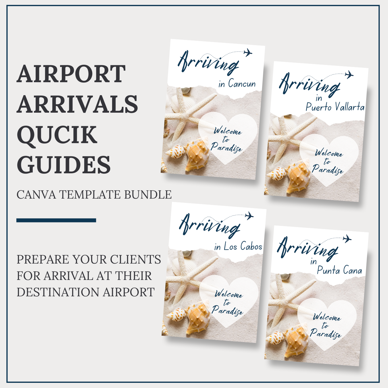 Airport Arrivals Quick Guides | Canva Template