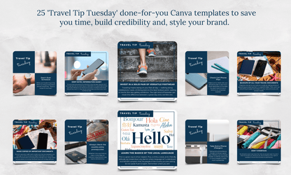 Instagram/FB Templates | Travel Tip Tuesday | Canva Template