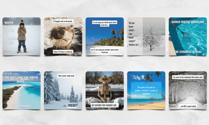 Instagram/FB Templates | Not A Winter Lover | Canva Template