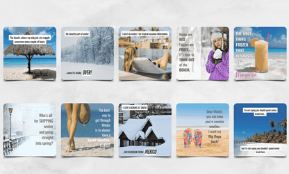 Instagram/FB Templates | Not A Winter Lover | Canva Template