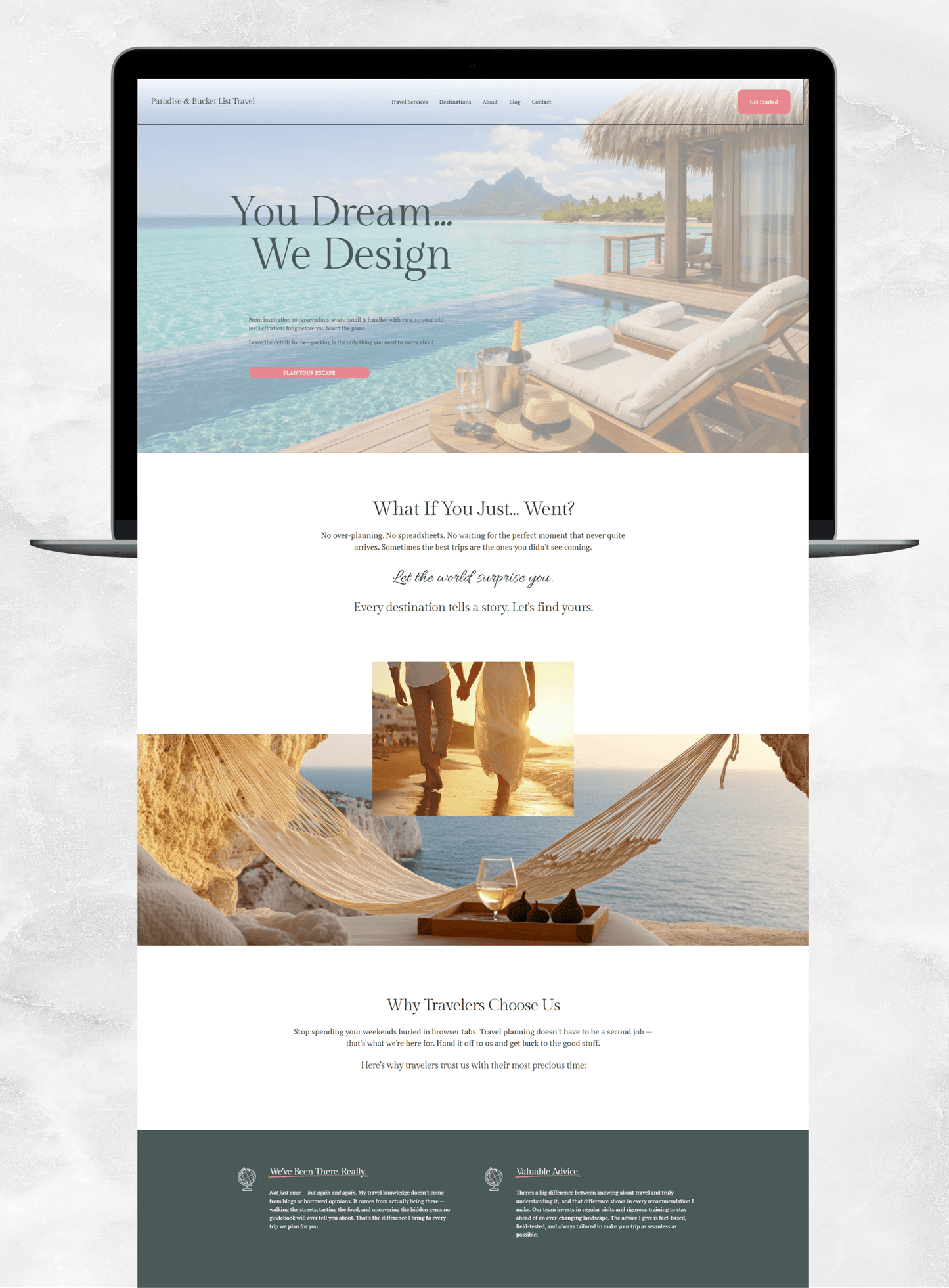 Paradise & Bucket List Travel Website Template | Squarespace 7.1 Website Template
