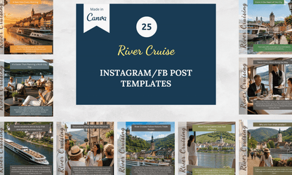 Instagram/FB Templates | River Cruising | Canva Template
