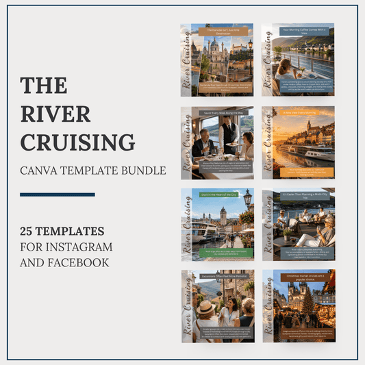 Instagram/FB Templates | River Cruising | Canva Template