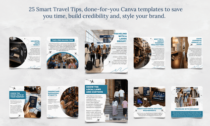 Instagram/FB Templates | Smart Travel Tips | Collection #2 |Canva Template