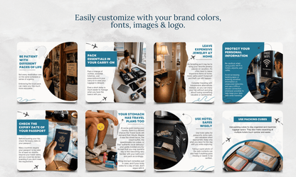 Instagram/FB Templates | Smart Travel Tips | Collection #2 |Canva Template