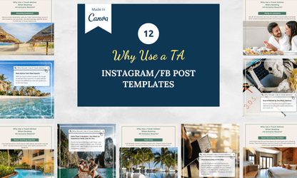 Why Use a TA | Instagram/FB Templates + Carousel | Canva Template Bundle