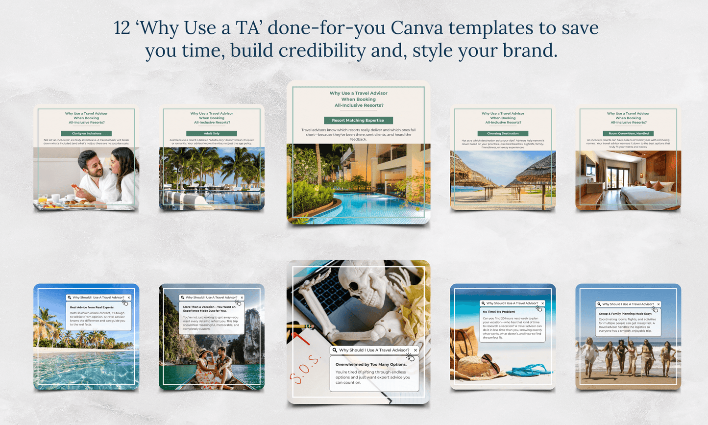 Why Use a TA | Instagram/FB Templates + Carousel | Canva Template Bundle