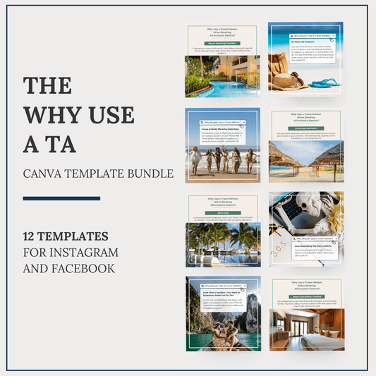 Why Use a TA | Instagram/FB Templates + Carousel | Canva Template Bundle