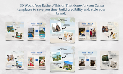 Instagram/FB Templates | Would You Rather & This or That | Canva Template